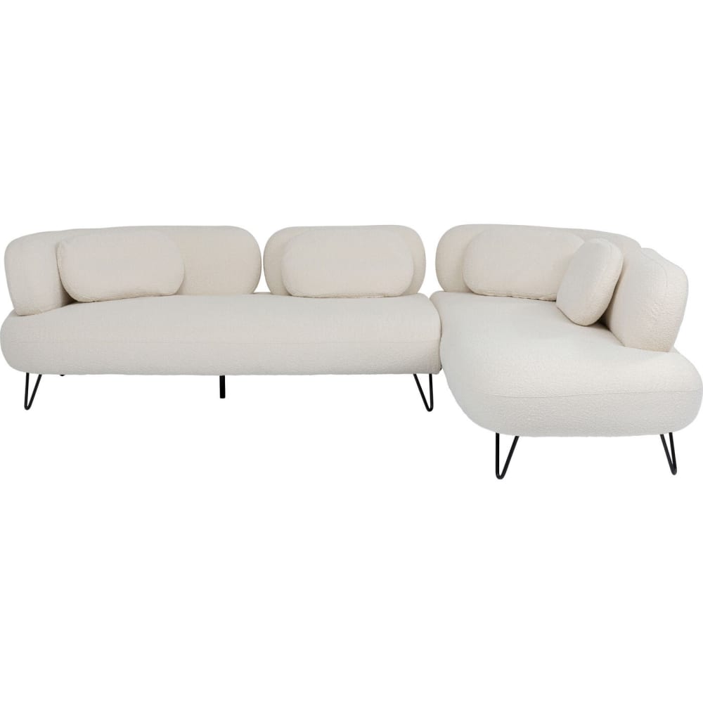 Wohnli Möbelsuche - 4-Sitzer-Ecksofa in Bouclé-Optik