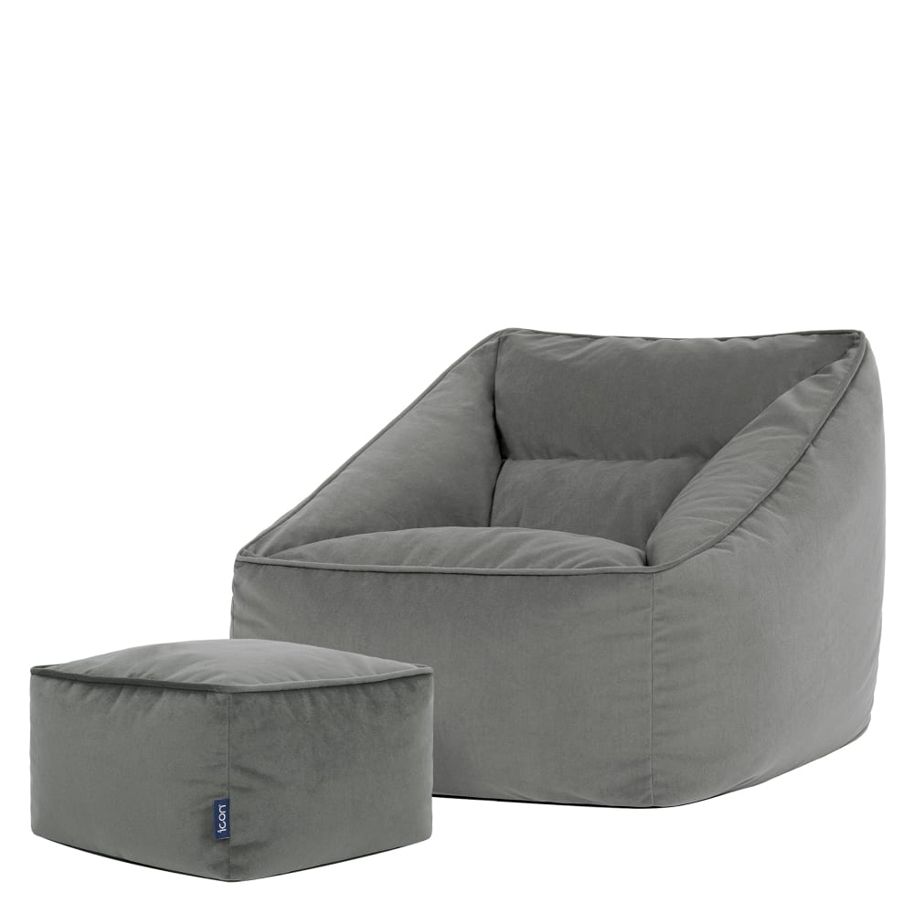 Wohnli Möbelsuche - XXL Sitzsack-Sessel mit Fußhocker