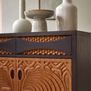 Sideboard aus massivem Mahagoniholz 93 cm 93x80x52cm Holz Braun Tikamoon Möbel Esszimmermöbel Sideboards, Highboards & niedrige Anrichten
