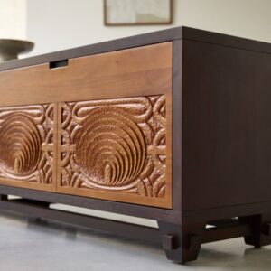 TV-Möbel aus massivem Mahagoniholz 200 cm 200x55x45cm Holz Braun Tikamoon Möbel Wohnzimmermöbel TV-Möbel