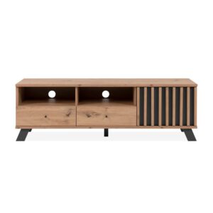 wohnli-moebel-suche-M23038398 Wohnli Möbelsuche - TV-Möbel mit 1 Tür 2 Schubladen und 2 Fächern Eichenholzoptik L138 cm