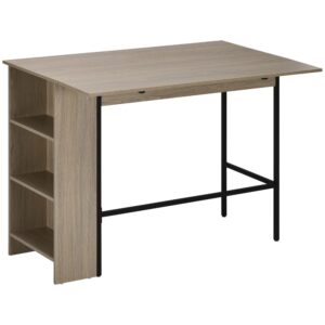 wohnli-moebel-suche-M23039206 Wohnli Möbelsuche - Table de bar extensible design industriel métal noir aspect bois gris