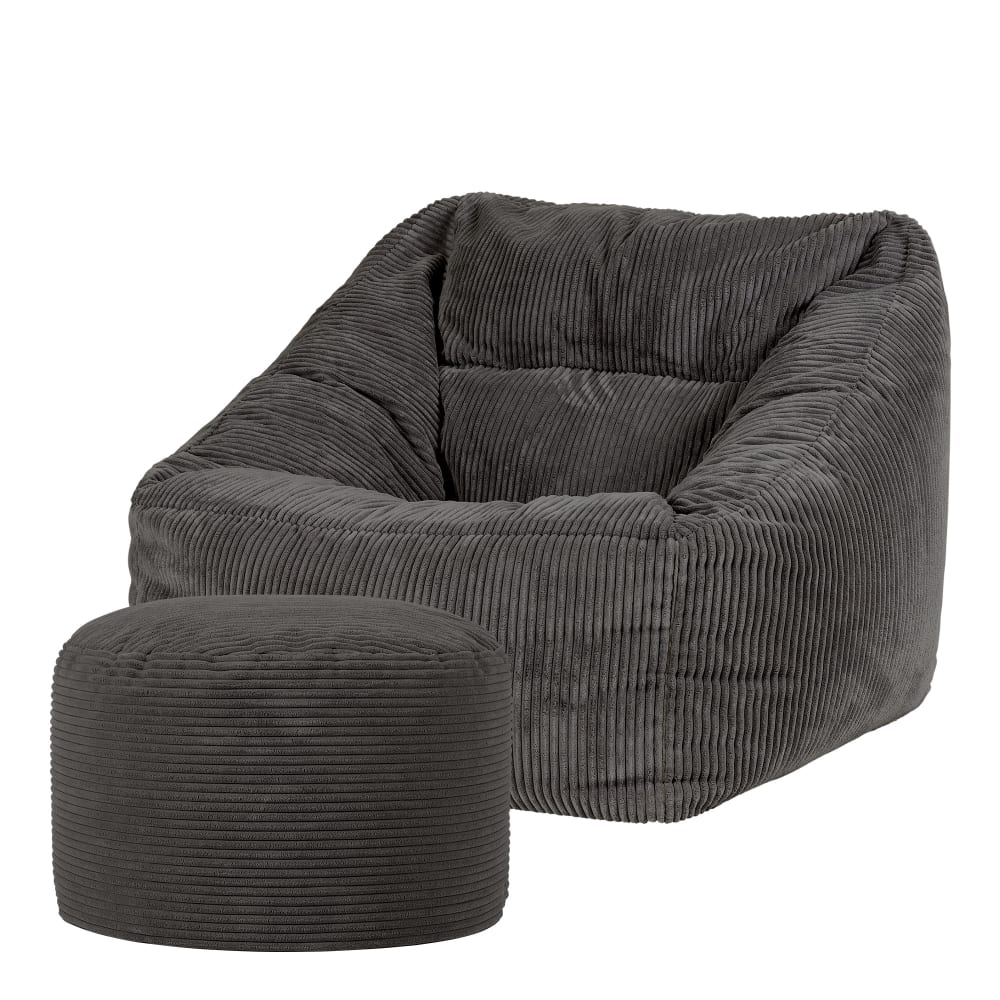 wohnli-moebel-suche-M23044881 Wohnli Möbelsuche - Sitzsack-Sessel + Fußhocker aus Cord