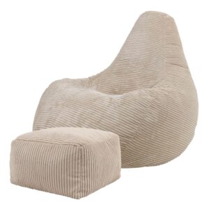 wohnli-moebel-suche-M23044911 Wohnli Möbelsuche - Sitzsack mit Hocker aus Cord