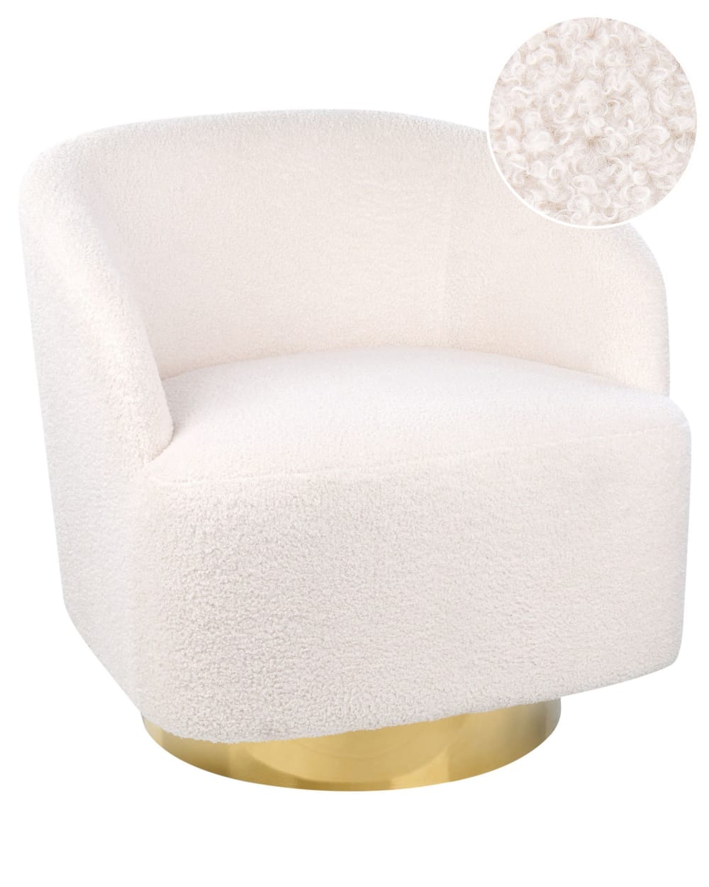 wohnli-moebel-suche-M23045283 Wohnli Möbelsuche - Drehsessel aus Bouclé 71cm