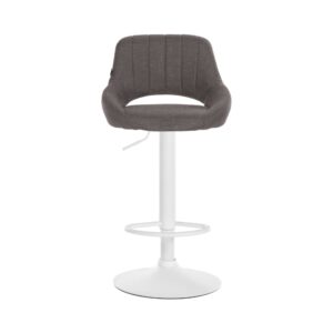 Barhocker Stoff höhenverstellbar drehbar Stoff dunkelgrau 48x85x47cm Stoff Grau CLP Möbel Esszimmermöbel Barhocker