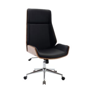 Wohnli Möbelsuche - Bürostuhl höhenvestellbar aus Kunstleder walnuss/schwarz