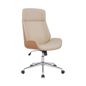 Wohnli Möbelsuche - Bürostuhl höhenvestellbar aus Kunstleder natura/creme