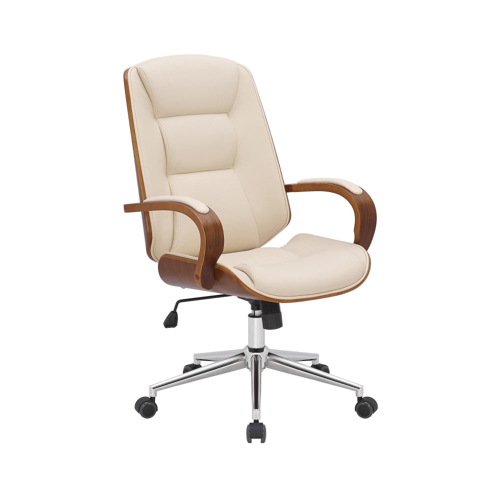 wohnli-moebel-suche-M23047323 Wohnli Möbelsuche - Bürostuhl höhenvestellbar aus Kunstleder walnuss/creme