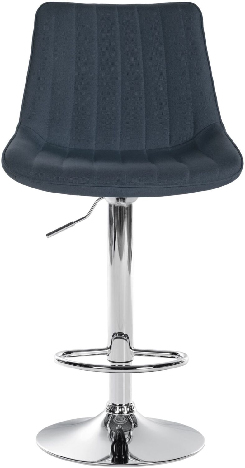 Barhocker Stoff höhenverstellbar drehbar Stoff dunkelgrau 50x91x50cm Stoff Grau CLP Möbel Esszimmermöbel Barhocker