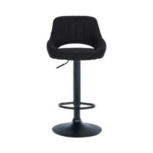 Barhocker Stoff höhenverstellbar drehbar Stoff schwarz 48x85x47cm Stoff Schwarz CLP Möbel Esszimmermöbel Barhocker