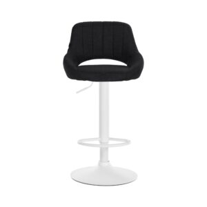 Barhocker Stoff höhenverstellbar drehbar Stoff schwarz 48x85x47cm Stoff Schwarz CLP Möbel Esszimmermöbel Barhocker
