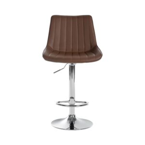 Barhocker Kunstleder höhenverstellbar Kunstleder braun 50x91x50cm PVC und Synthetik Braun CLP Möbel Esszimmermöbel Barhocker