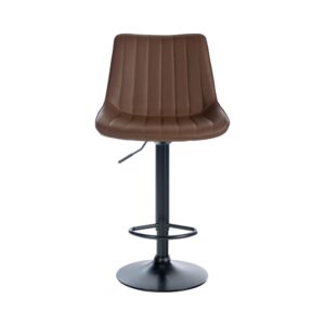Barhocker Kunstleder höhenverstellbar Kunstleder braun 50x91x50cm PVC und Synthetik Braun CLP Möbel Esszimmermöbel Barhocker
