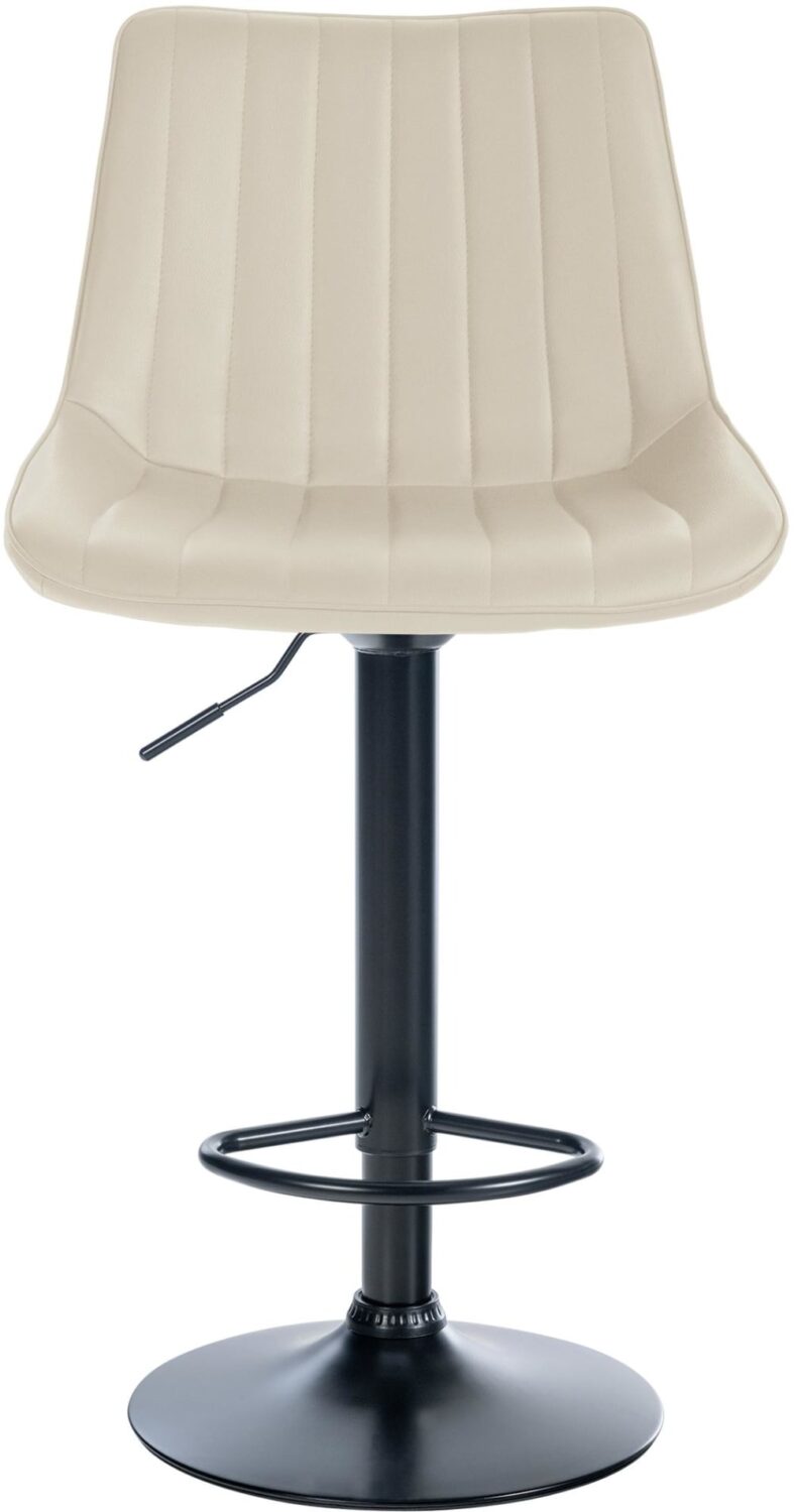 Barhocker Kunstleder höhenverstellbar Kunstleder creme 50x91x50cm PVC und Synthetik Beige CLP Möbel Esszimmermöbel Barhocker