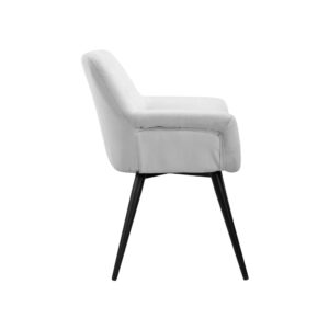 Esszimmerstuhl mit Armlehnen aus Kunstleder weiß 60x83x67cm PVC und Synthetik Weiß CLP Möbel Esszimmermöbel Stühle