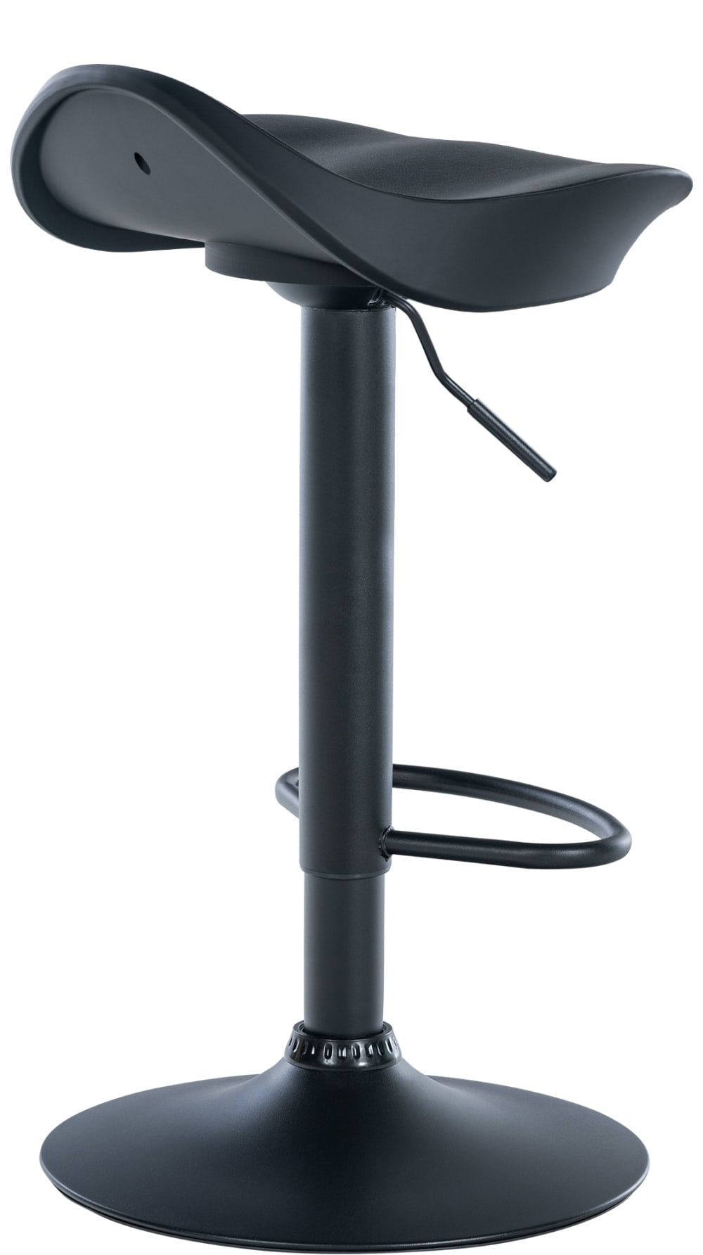 40x66x39cm PVC und Synthetik Schwarz CLP Möbel Esszimmermöbel Barhocker