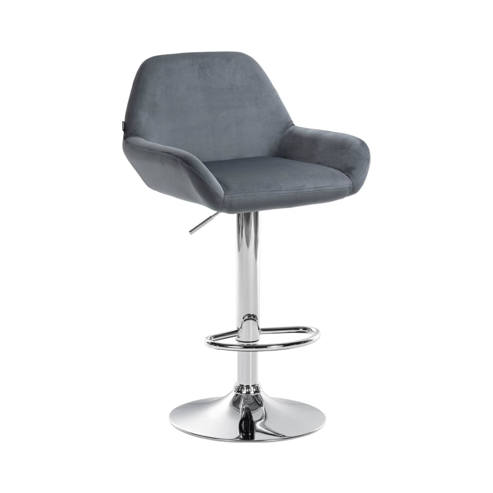 wohnli-moebel-suche-M23047471 Wohnli Möbelsuche - Barhocker Samt höhenverstellbar drehbar Samt dunkelgrau