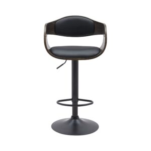 Barhocker höhenverstellbar drehbar Kunstleder schwarz/grau 48x86x50cm PVC und Synthetik Grau CLP Möbel Esszimmermöbel Barhocker