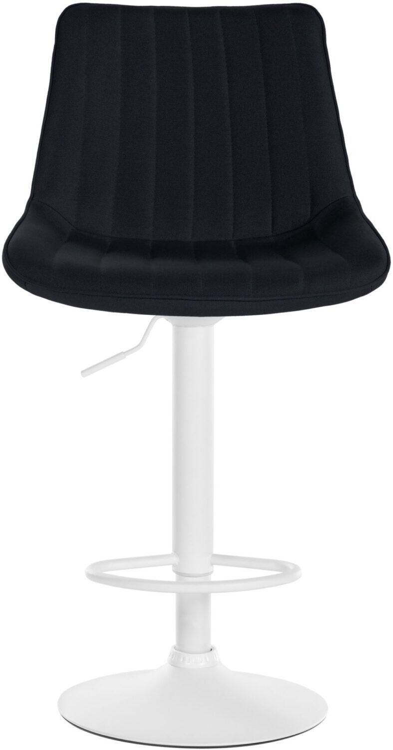Barhocker Stoff höhenverstellbar drehbar Stoff schwarz 50x91x50cm Stoff Schwarz CLP Möbel Esszimmermöbel Barhocker