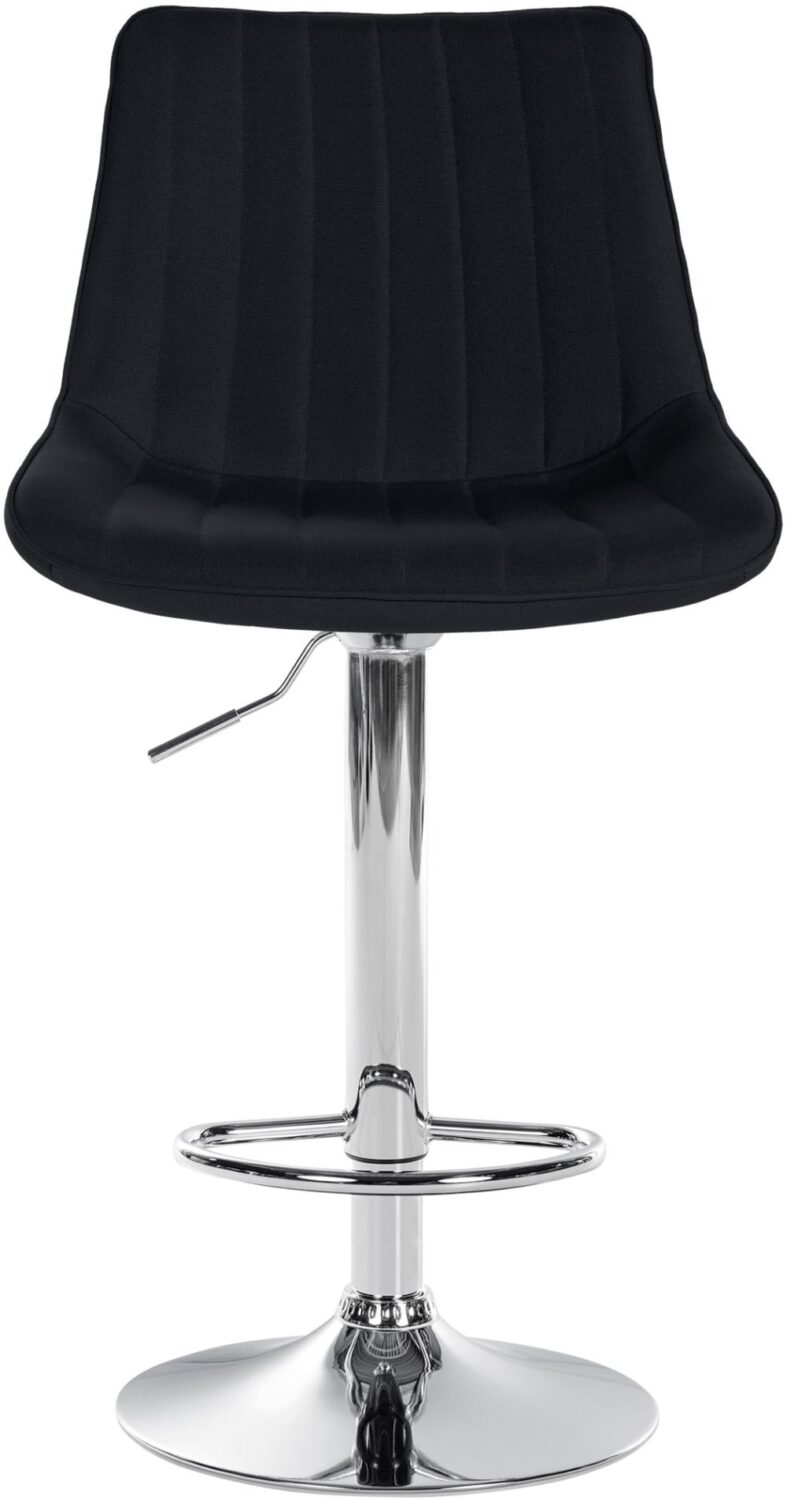 Barhocker Stoff höhenverstellbar drehbar Stoff schwarz 50x91x50cm Stoff Schwarz CLP Möbel Esszimmermöbel Barhocker