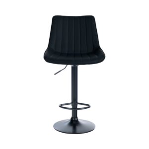 Barhocker Kunstleder höhenverstellbar Kunstleder schwarz 50x91x50cm PVC und Synthetik Schwarz CLP Möbel Esszimmermöbel Barhocker