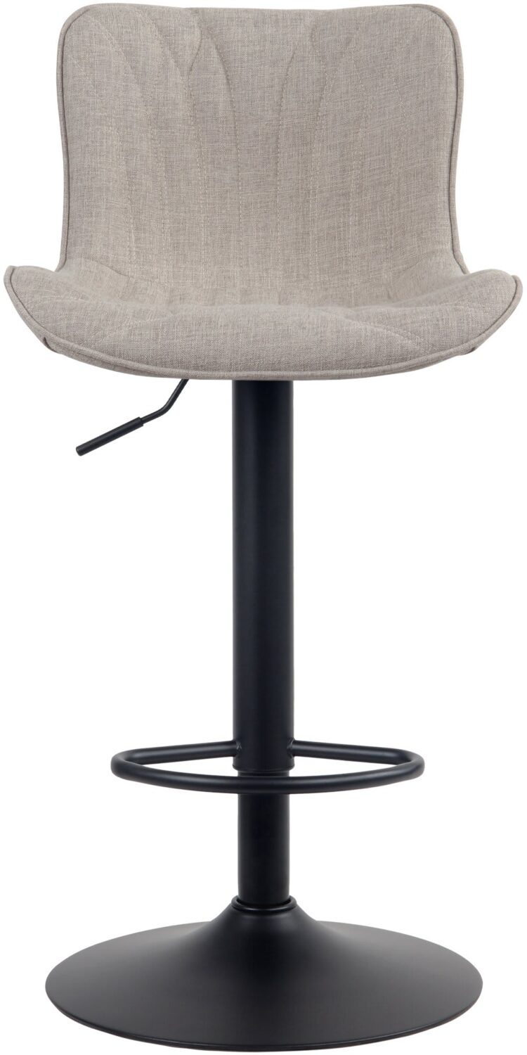 Barhocker höhenverstellbar drehbar Stoff taupe 54x83x48cm Stoff Taupe CLP Möbel Esszimmermöbel Barhocker