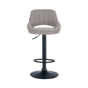 Barhocker Stoff höhenverstellbar drehbar Stoff grau 48x85x47cm Stoff Grau CLP Möbel Esszimmermöbel Barhocker