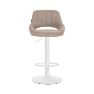 wohnli-moebel-suche-M23047540-1 Barhocker Stoff höhenverstellbar drehbar Stoff taupe 48x85x47cm Stoff Grau CLP Möbel Esszimmermöbel Barhocker