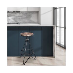 Barhocker im industrialen Stil aus  Metall silber 44x67x44cm Metall Grau CLP Möbel Esszimmermöbel Barhocker