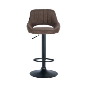 Barhocker Stoff höhenverstellbar drehbar Stoff braun 48x85x47cm Stoff Braun CLP Möbel Esszimmermöbel Barhocker