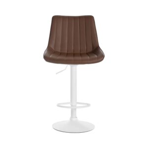 Barhocker Kunstleder höhenverstellbar Kunstleder braun 50x91x50cm PVC und Synthetik Braun CLP Möbel Esszimmermöbel Barhocker