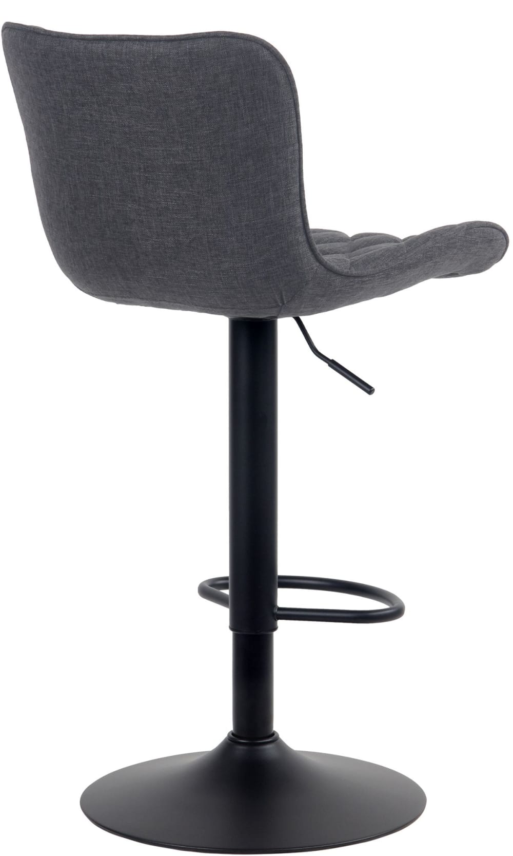 wohnli-moebel-suche-M23047612-1 2er Set Barhocker höhenverstellbar drehbar Fußstütze Stoff schwarz 54x83x48cm Stoff Schwarz CLP Möbel Esszimmermöbel Barhocker