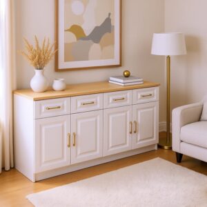 140x75x40cm Spanplatte Weiß Urban Meuble Möbel Schlafzimmermöbel Kommoden