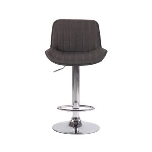 2er set Barhocker höhenverstellbar aus Stoff dunkelgrau 50x86x50cm Stoff Grau CLP Möbel Esszimmermöbel Barhocker