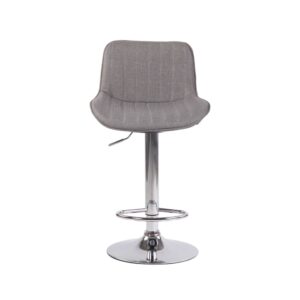 2er set Barhocker höhenverstellbar aus Stoff grau 50x86x50cm Stoff Grau CLP Möbel Esszimmermöbel Barhocker