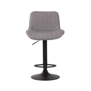 2er set Barhocker höhenverstellbar aus Stoff grau 50x86x50cm Stoff Grau CLP Möbel Esszimmermöbel Barhocker