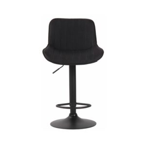 2er set Barhocker höhenverstellbar aus Stoff schwarz 50x86x50cm Stoff Schwarz CLP Möbel Esszimmermöbel Barhocker