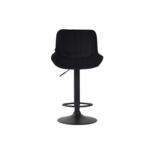 2er Set Barhocker höhenverstellbar aus Samt schwarz 50x86x50cm Samt Schwarz CLP Möbel Esszimmermöbel Barhocker