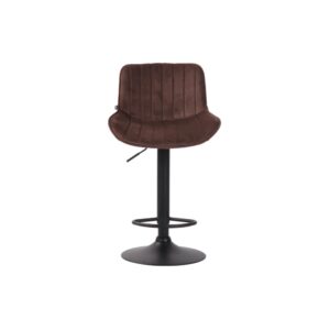 2er Set Barhocker höhenverstellbar aus Samt braun 50x86x50cm Samt Braun CLP Möbel Esszimmermöbel Barhocker
