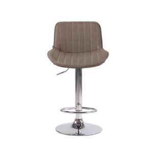 2er set Barhocker höhenverstellbar aus Stoff taupe 50x86x50cm Stoff Taupe CLP Möbel Esszimmermöbel Barhocker