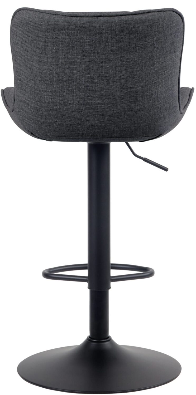 2er Set Barhocker höhenverstellbar aus Stoff schwarz 54x83x48cm Stoff Schwarz CLP Möbel Esszimmermöbel Barhocker