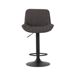 2er set Barhocker höhenverstellbar aus Stoff dunkelgrau 50x86x50cm Stoff Grau CLP Möbel Esszimmermöbel Barhocker