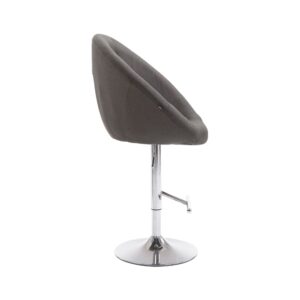 Barhocker höhenverstellbar drehbar aus Stoff dunkelgrau 57x107x65cm Stoff Grau CLP Möbel Esszimmermöbel Barhocker