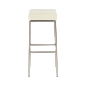 wohnli-moebel-suche-M23049894-1 2er set Barhocker mit Metall-Gestell aus Kunstleder creme 37x80x37cm PVC - Polyvinlychlorid Beige CLP Möbel Esszimmermöbel Barhocker