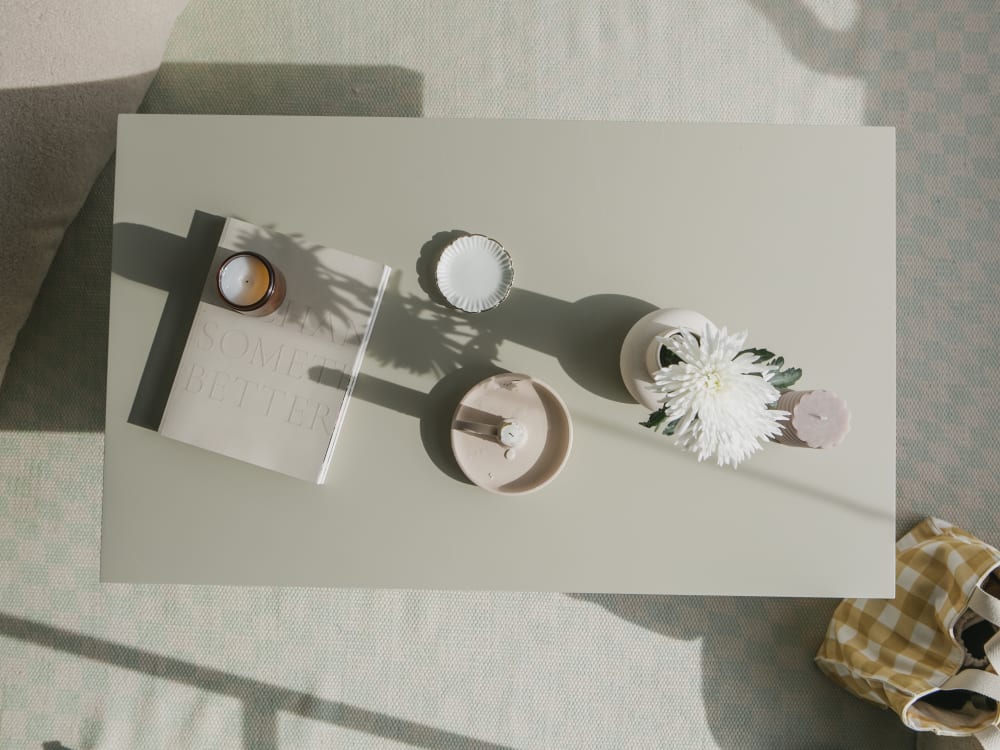 Couchtisch widerstandsfähiger mit laminiertem 3cm stark Taupe 100x60 60x42x100cm Spanplatte Taupe RNT by Really Nice Things Möbel Wohnzimmermöbel Couchtische