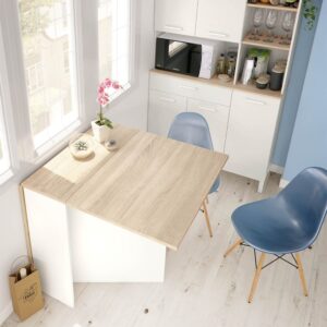 Klapptisch - Fly - Weiß 140x78x77cm Spanplatte Weiß Calicosy Möbel Esszimmermöbel Esstische
