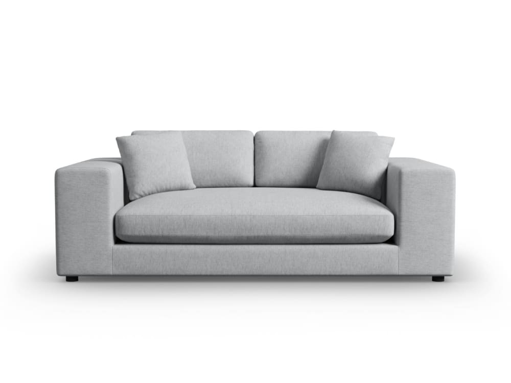 Wohnli Möbelsuche - 3-Sitzer Sofa aus strukturiertem Stoff hellgrau