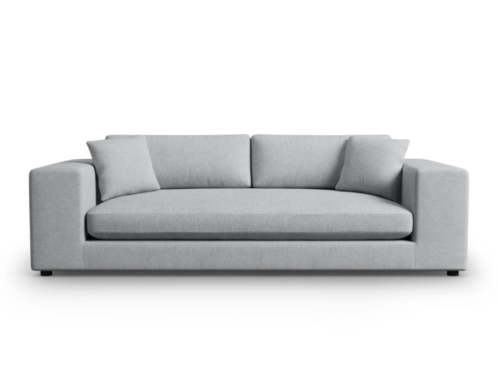 Wohnli Möbelsuche - 4-Sitzer Sofa aus strukturiertem Stoff hellgrau