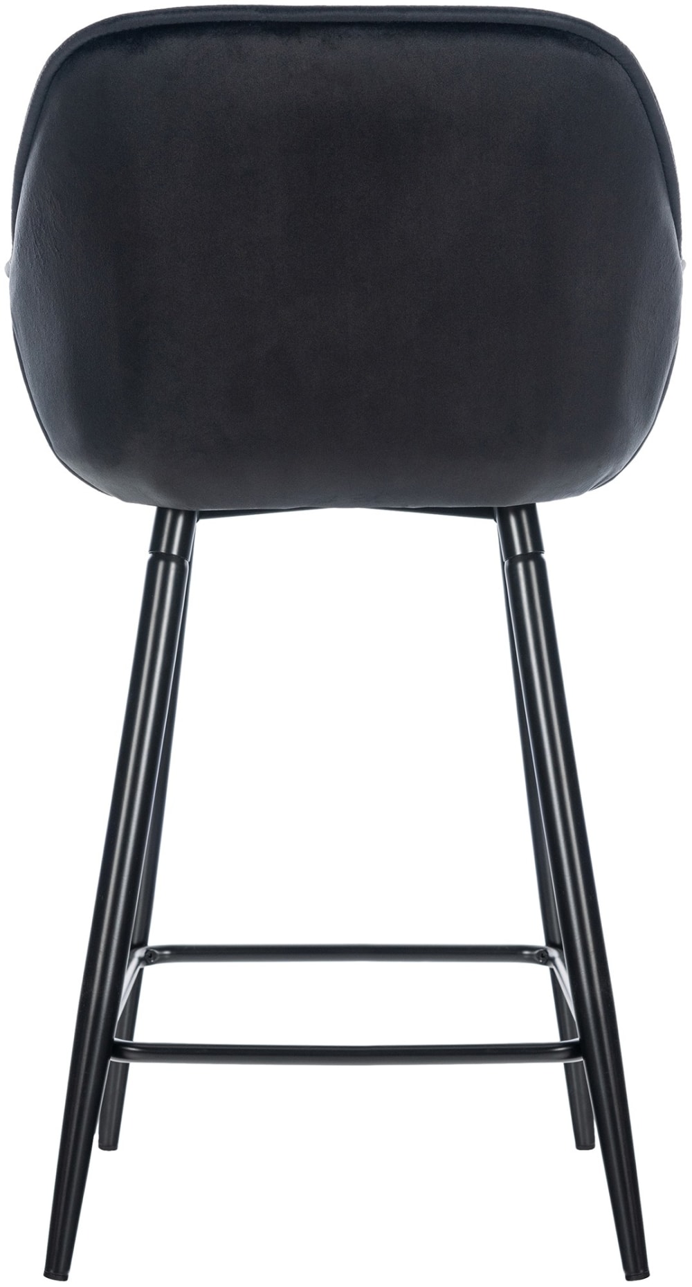 Barhocker mit Metall-Gestell aus Samt schwarz 58x94x54cm Samt Schwarz CLP Möbel Esszimmermöbel Barhocker